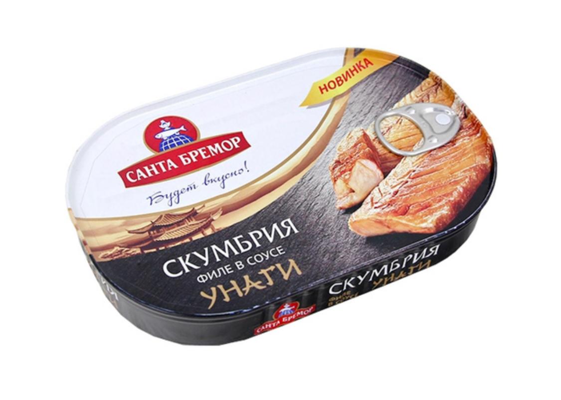 Скумбрия филе в соусе унаги 190g